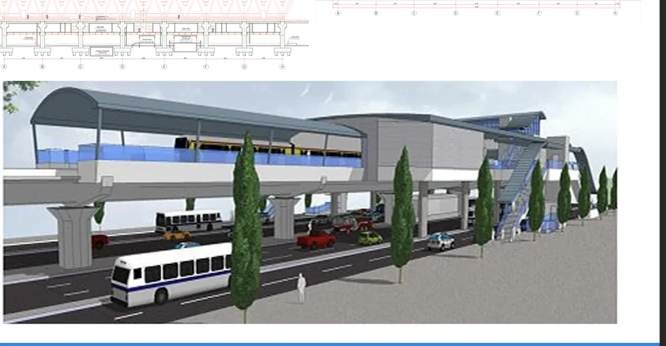 Phối cảnh ga Tân Bình - dự án tuyến metro số 2.