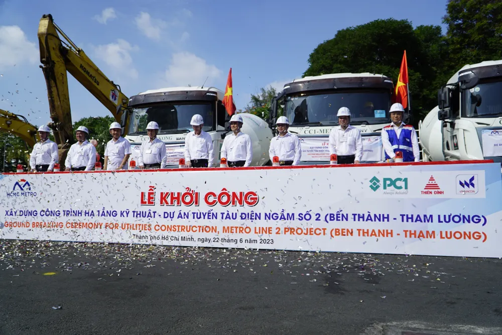 Gói thầu hạ tầng kỹ thuật - tuyến metro số 2 chính thức được khởi công.