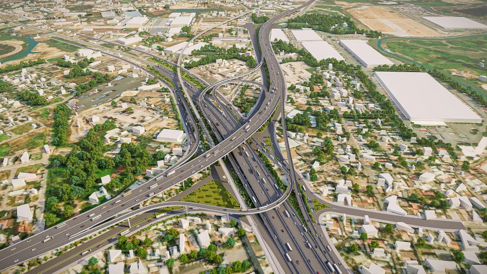 Nút giao Vành đai 3 - Tân Vạn. Ảnh: Ban Giao thông cung cấp Nút giao Vành đai 3 - Tân Vạn. Ảnh: Ban Giao thông cung cấp