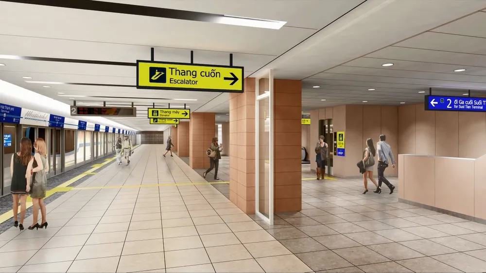 Phối cảnh cửa chắn ke ga ở ga ngầm metro. Ảnh: MAUR Phối cảnh cửa chắn ke ga ở ga ngầm metro. Ảnh: MAUR