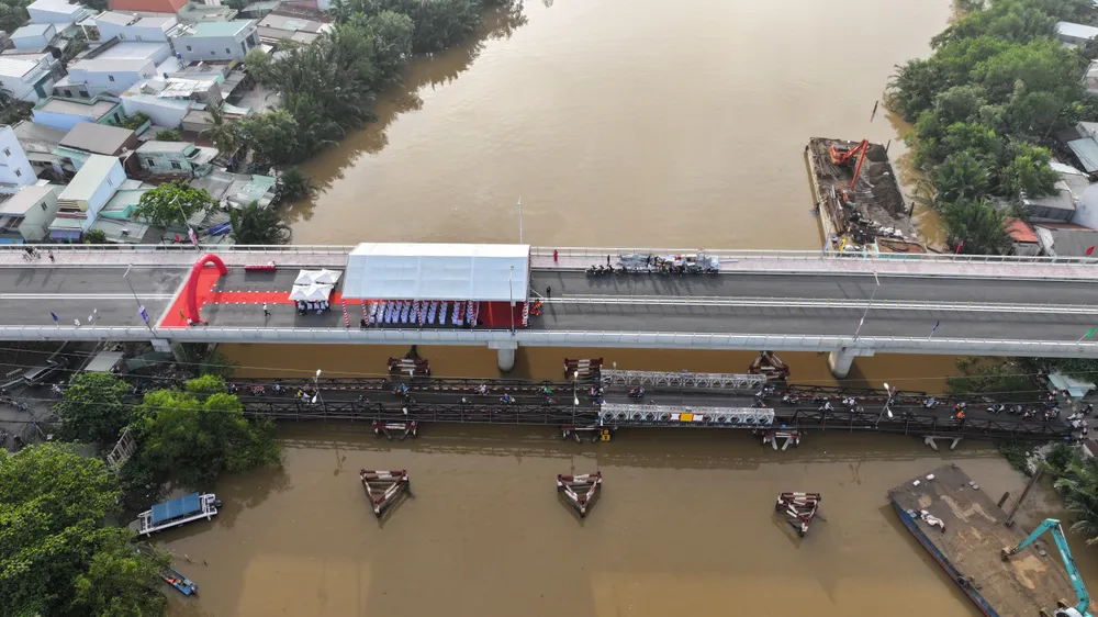 Cầu Long Kiểng có tổng mức đầu tư 589 tỉ đồng, cả chiều dài đường và cầu là gần 1 km.