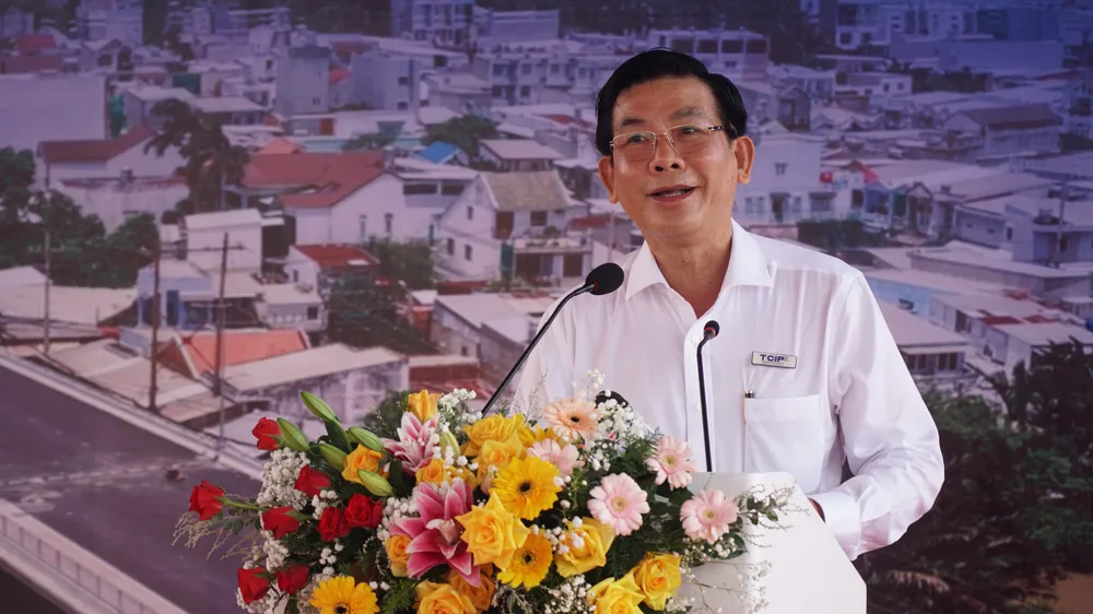 Ông Lương Minh Phúc gửi lời cảm ơn, tri ân bà con nhân dân huyện Nhà Bè đã hy sinh một phần đất để phục vụ dự án.