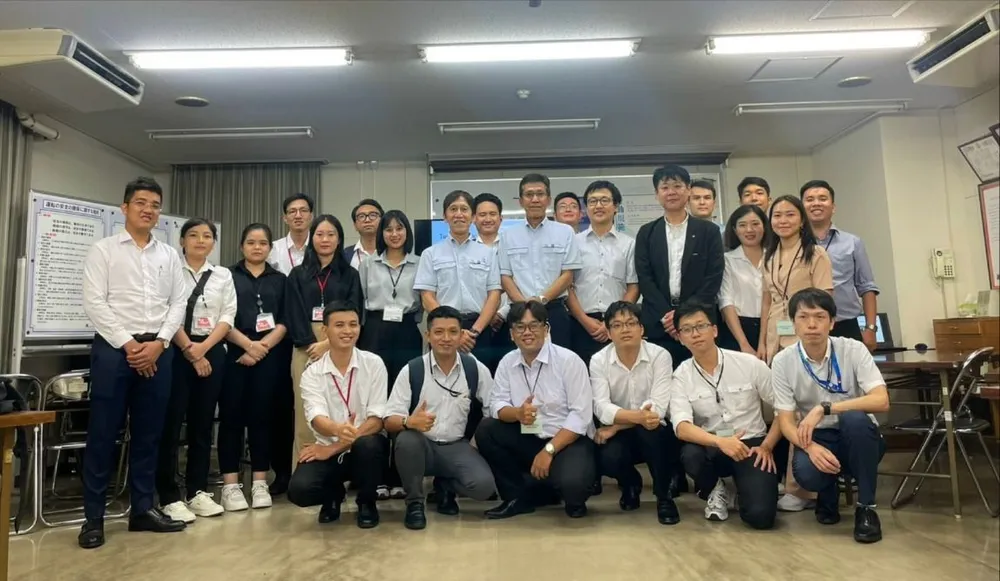 Lớp học viên được đào tạo tại Nhật Bản. Ảnh: Công ty HURC1 laitau