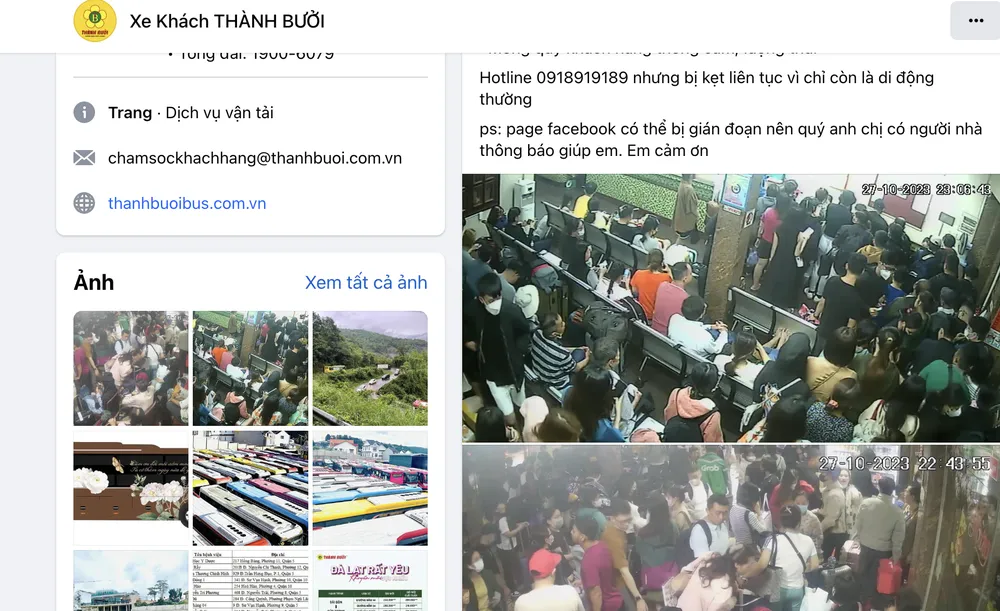 Hãng xe Thành Bưởi thông báo tự ngưng hoạt động từ sáng 29-10. thanh-buoi