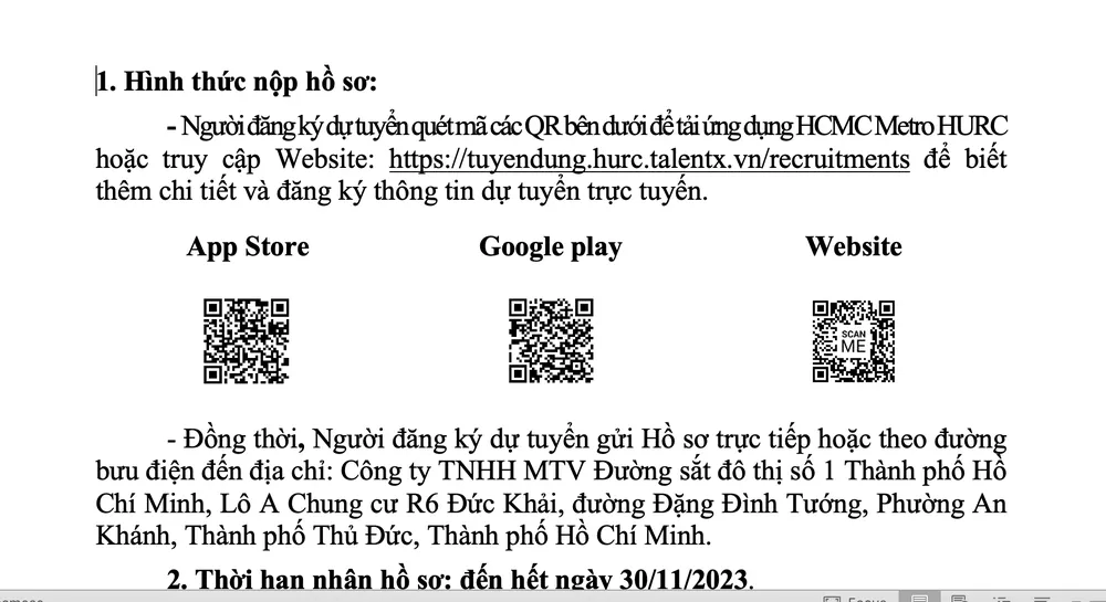 Ứng viên quét mã để đăng ký dự tuyển. Ảnh chụp Màn hình 2023-10-31 lúc 15.11.27.png