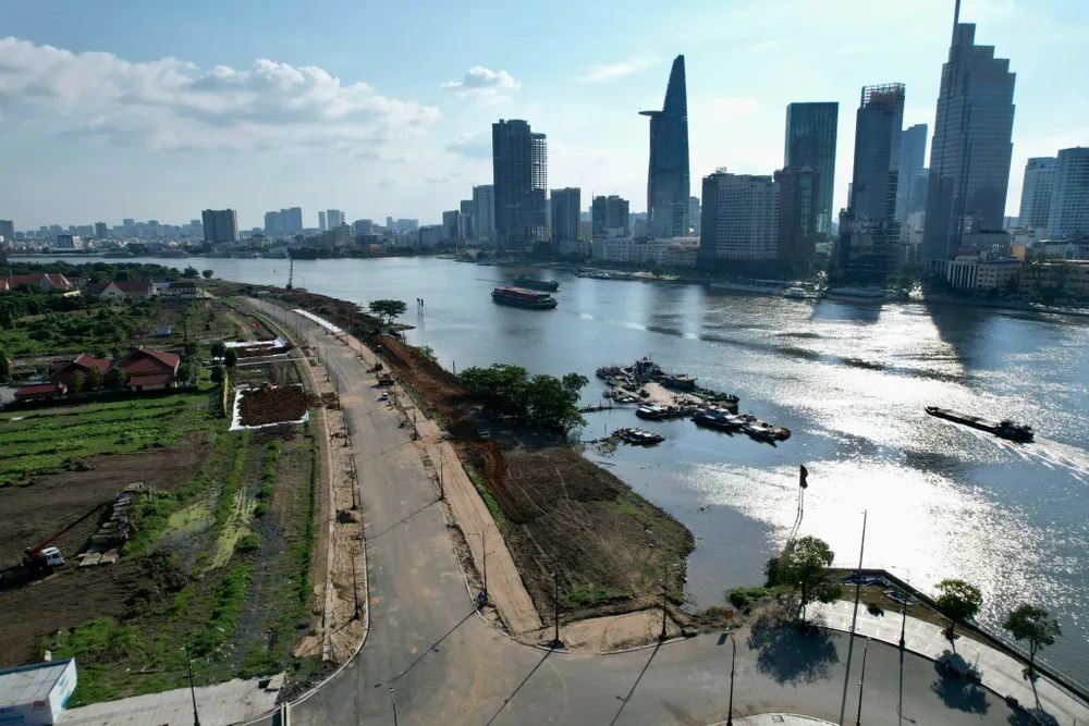Khu vực cầu đi bộ Sài Gòn sẽ đi qua. Ảnh: ĐÀO TRANG Cầu đi bộ Sài Gòn