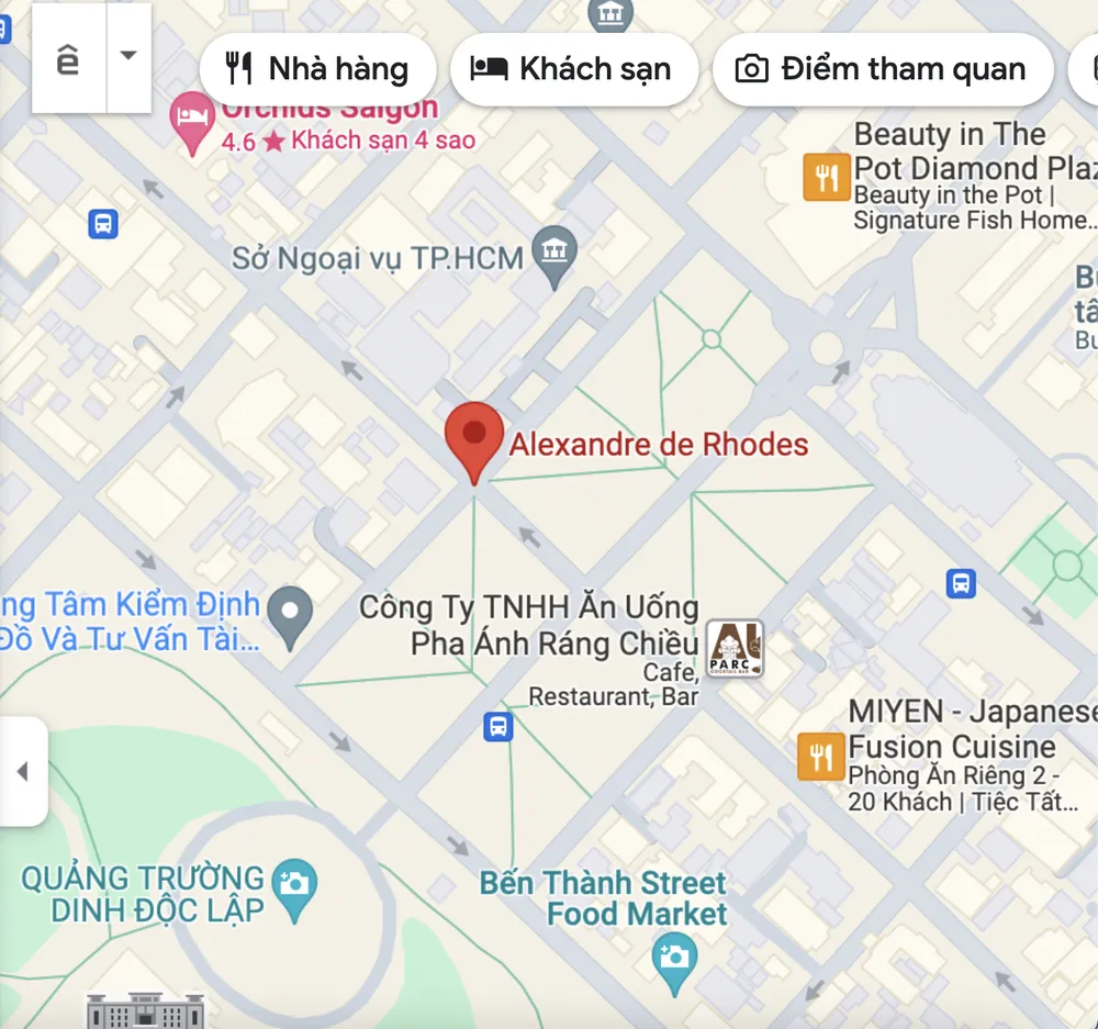 đặt tên đường Alexandre de Rhodes, đường Trương Vĩnh Ký