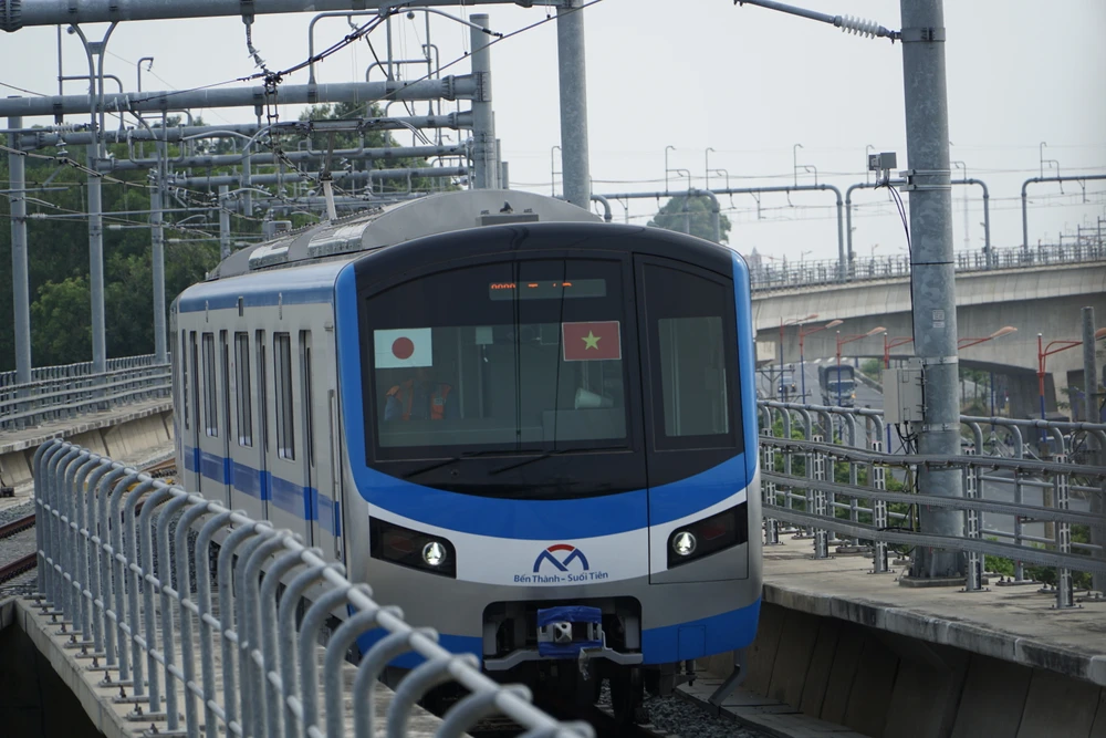 Ước tính để vận hành thử tuyến metro số 1 Bến Thành - Suối Tiên, TP.HCM cần 109 tỉ đồng. Ảnh: ĐT metro số 1 Bến Thành - Suối Tiên
