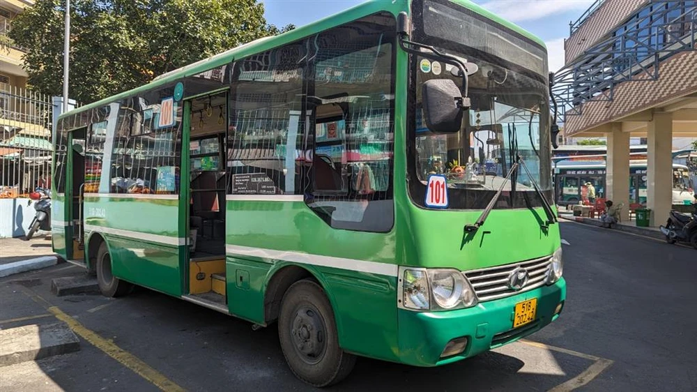 Lộ trình hoạt động của tuyến xe buýt 101 sẽ được điều chỉnh từ ngày 15-12. Ảnh: Sở GTVT TP.HCM. xe buýt