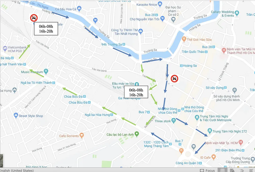 Phân luồng giao thông khu vực ga Sài Gòn, quận 3