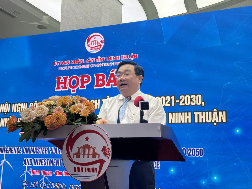 Ông Trịnh Minh Hoàng - Phó Chủ tịch UBND tỉnh Ninh Thuận cho biết quy hoạch có vai trò vô cùng quan trọng trong hình thành không gian phát triển. Ảnh: ĐÀO TRANG Tỉnh Ninh Thuận