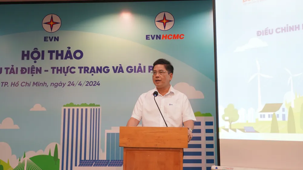 Ông Võ Quang Lâm - Phó Tổng Giám đốc EVN phát biểu. điều chỉnh phụ tải điện ở TP.HCM