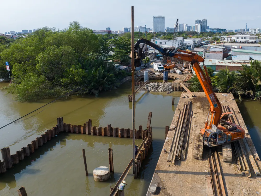 cầu Rạch Đỉa, huyện Nhà Bè sắp về đích