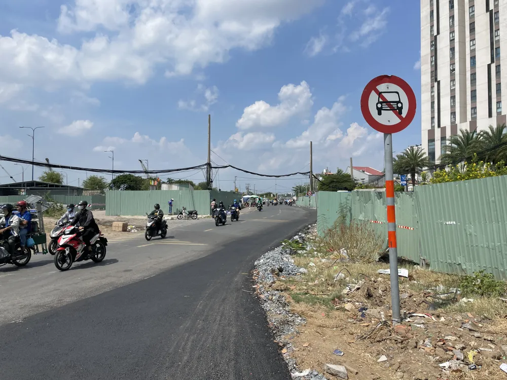 Ô tô con sẽ được di chuyển từ Mai Chí Thọ và đường song hành cao tốc TP.HCM - Long Thành - Dầu Giây. Ảnh: ĐT đường Mai Chí Thọ vào song hành cao tốc