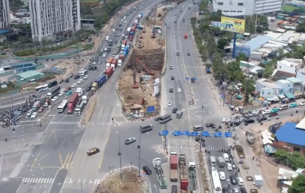Nút giao An Phú, TP Thủ Đức. Ảnh: ĐÀO TRANG dự án xây dựng nút giao An Phú, TP Thủ Đức