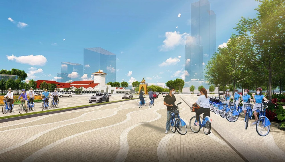 Phối cảnh quảng trường hấp dẫn trước chợ Bến Thành, quận 1