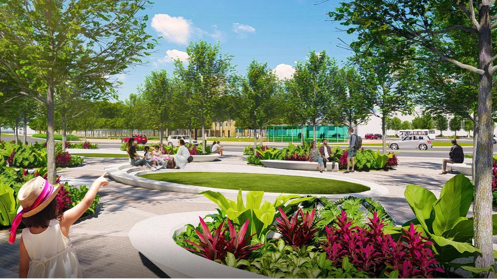Phối cảnh quảng trường hấp dẫn trước chợ Bến Thành, quận 1