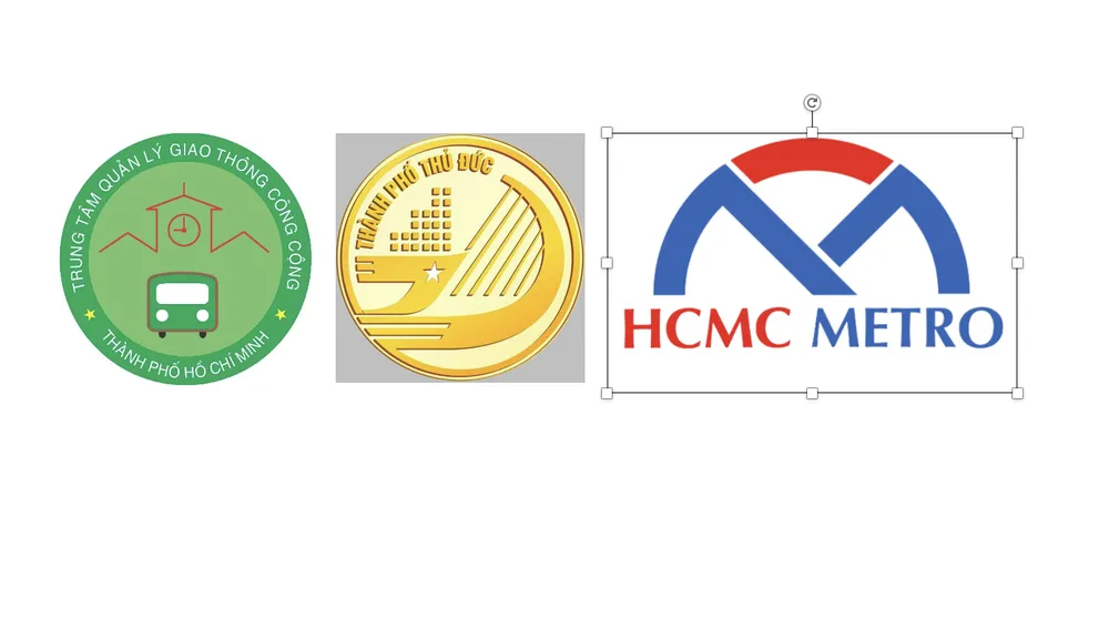 Logo xe buýt kết nối với tuyến metro số 1. Ảnh: Trung tâm QLGTCC cung cấp bộ nhận diện xe buýt kết nối metro số 1