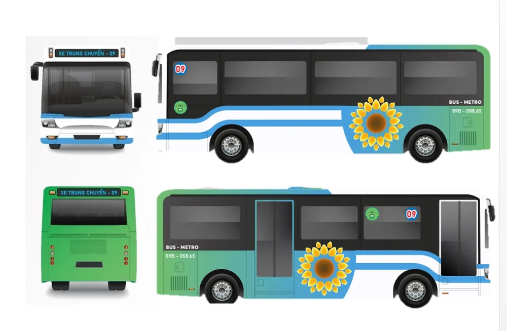 Phương án số 3. Ảnh: Trung tâm QLGTCC cung cấp. Bộ nhận diện xe buýt kết nối metro số 1