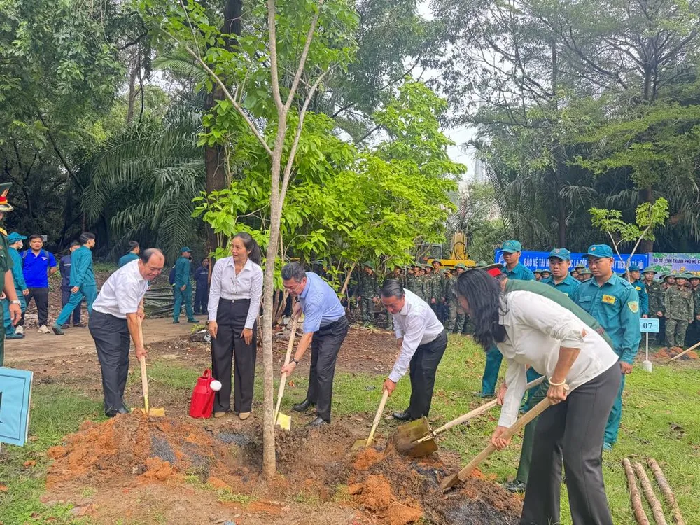 Quận 7 triển khai trồng cây xanh, xây dựng cảnh quan đô thị. Quận 7 đẩy mạnh mở rộng hẻm, xây dựng cảnh quan đô thị
