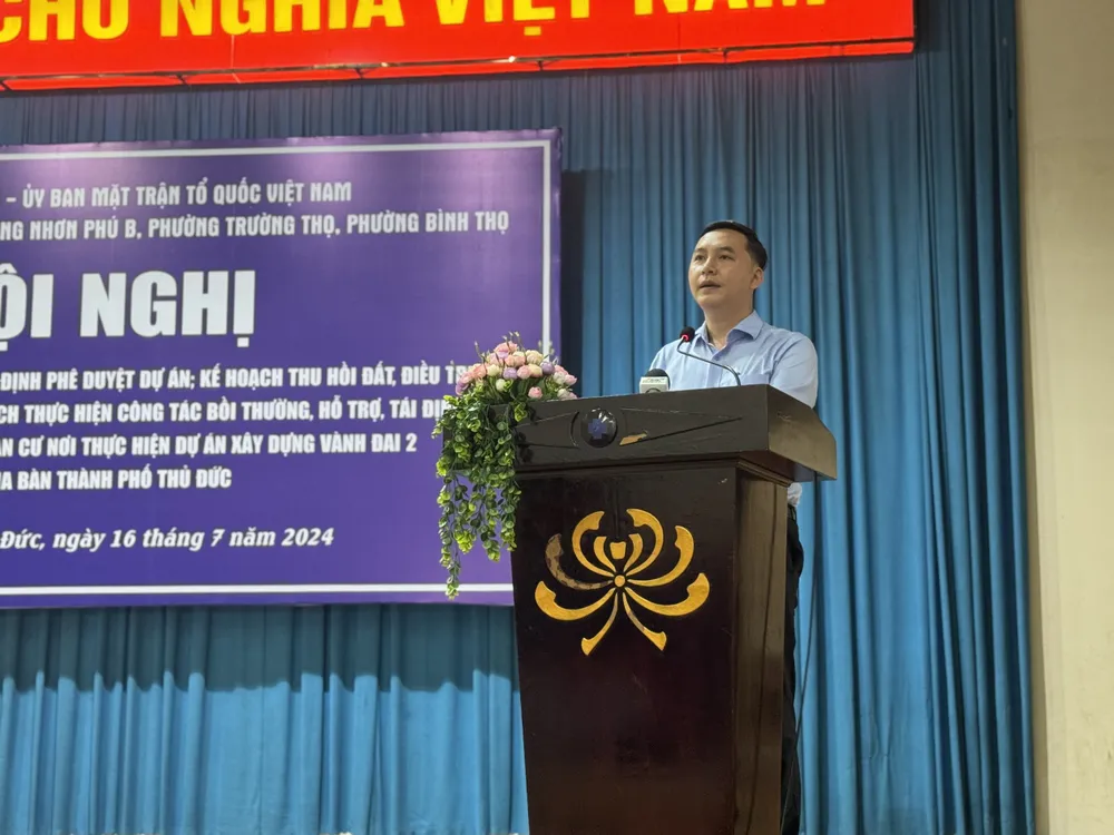 Ông Mai Hữu Quyết mong người dân đồng lòng, chia sẻ với TP Thủ Đức. Ảnh: ĐÀO TRANG ông mai hữu quyết.jpg