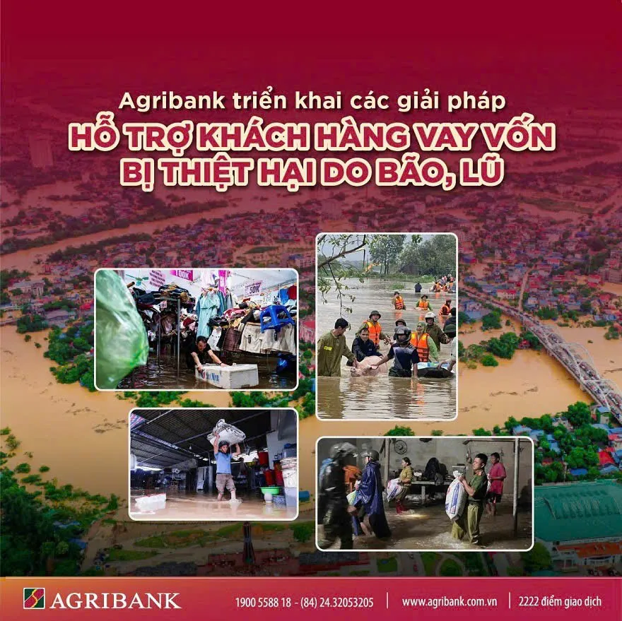 Agribank triển khai chính sách giảm lãi suất cho vay hỗ trợ người dân khắc phục hậu quả bão, lũ.jpg