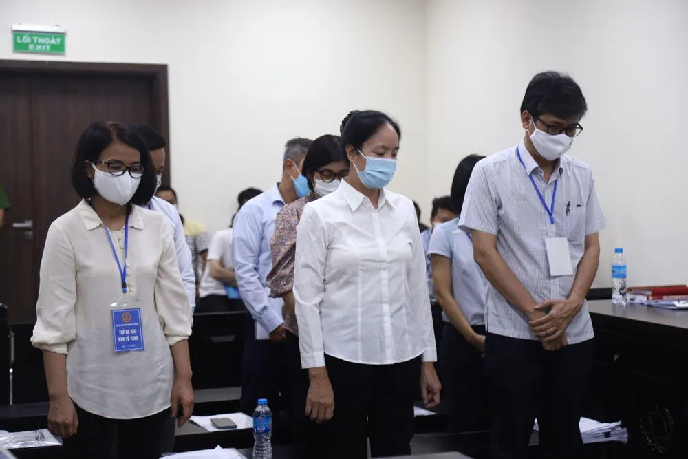 Các bị cáo tại tòa