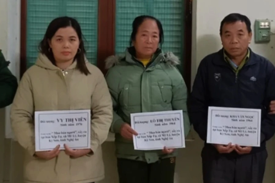 Đồn Biên phòng Mỹ Lý, Bộ đội biên phòng tỉnh Nghệ An đã phá thành công chuyên án trong đấu tranh phòng chống mua bán người, bắt giữ Viên, Thuyên, Ngọc. Ảnh: BP mua bán người