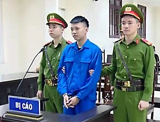 Bị cáo Võ Tiến Mạnh, thủ phạm sát hại trung úy công an sát hại trung úy công an