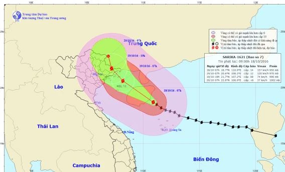 Bão số 7 giật cấp 16 hướng thẳng Quảng Ninh-Hải Phòng ảnh 1