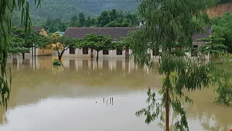 Lũ trên sông Gianh đang nhấn chìm hàng ngàn ngôi nhà - ảnh 2