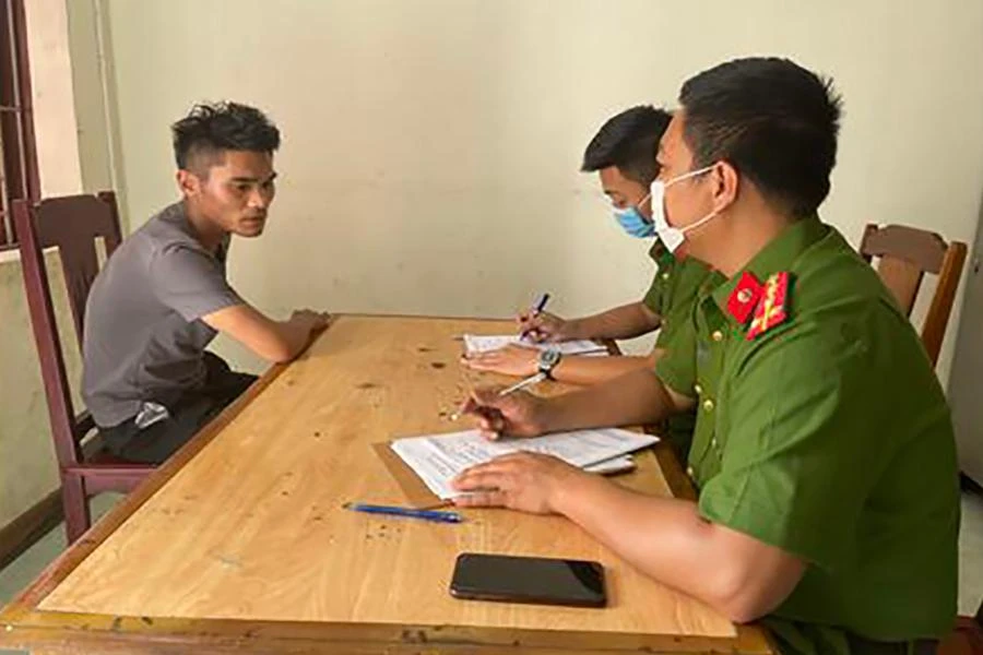 Nguyễn Văn Hai bị Cảnh sát hình sự, Công an tỉnh Thanh Hóa bắt giữ. Ảnh: Công an cung cấp