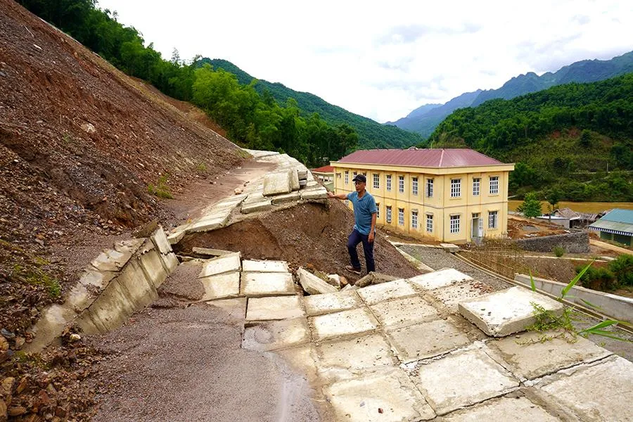 Đến thời điểm hiện tại, công trình này chưa được cấp có thẩm quyền nghiệm thu. Ảnh: ĐẶNG TRUNG