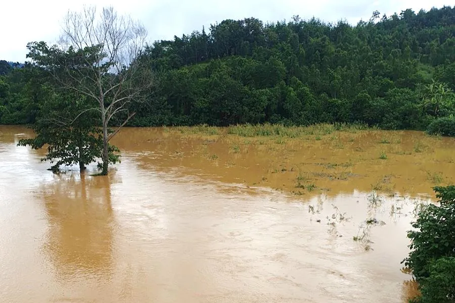 Mưa lũ gây ngập lụt ở huyện Như Xuân. Ảnh: Đ.T