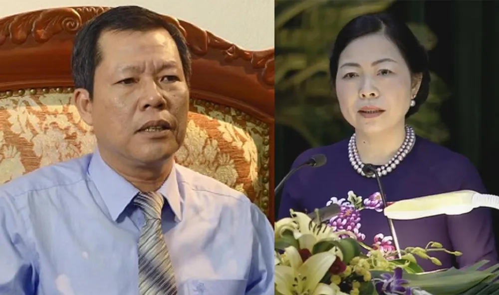 Cựu phó giám đốc, giám đốc Sở Tài Chính Thanh Hóa là ông Nguyễn Bá Hùng (trái) và bà Đinh Cẩm Vân bị khởi tố về tội lợi dụng chức vụ, quyền hạn trong khi thi hành công vụ.