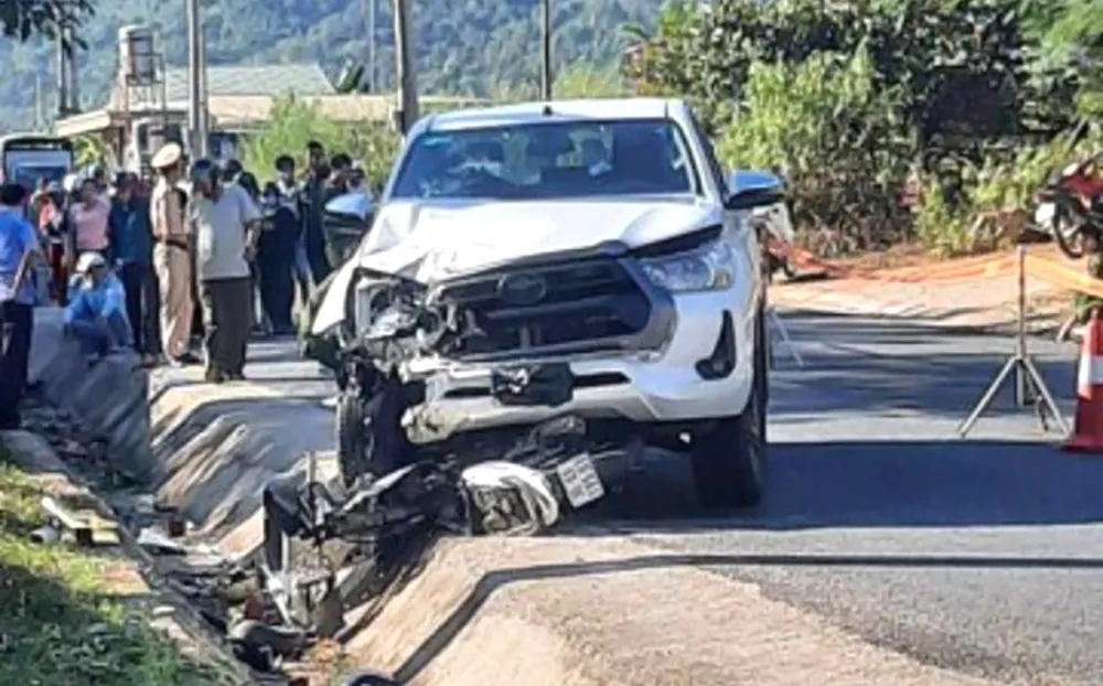 Hiện trường vụ tai nạn giao thông nghiêm trọng. Ảnh: NDCC