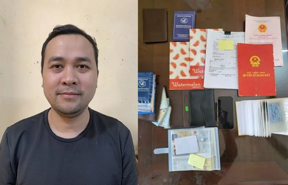 Đào Xuân Vũ bị Công an huyện Như Xuân tạm giữ về hành vi cho vay nặng lãi trong giao dịch dân sự