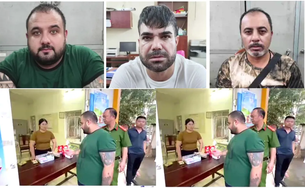 Ba người người nước ngoài bị Công an TP Thanh Hóa bắt giữ. Ảnh: CATH Ba người người nước ngoài bị Công an TP Thanh Hóa bắt giữ. Ảnh: CATH