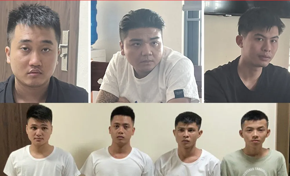 7 đối tượng trong đường dây mua bán trái phép ma túy vừa bị Công an TP Thanh Hóa triệt xóa trong đêm 21-9. Ảnh: CATH ma-tuy-tphcm-thanh-hoa-TPHCM.jpg