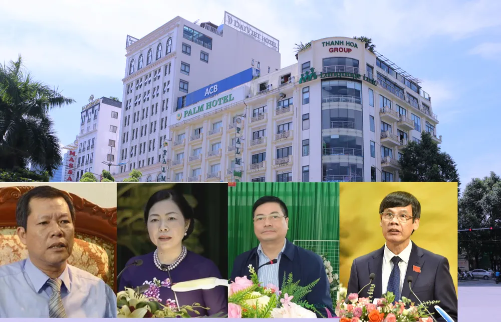 Liên quan dự án Hạc Thành Tower, nhiều quan chức Thanh Hóa bị khởi tố, bắt giam. Từ trái qua: Phó giám đốc Sở Tài Chính ông Nguyễn Bá Hùng; bà Đinh Cẩm Vân, nguyên Giám đốc Sở Tài chính; nguyên bí thư Huyện ủy Như Thanh Đinh Xuân Hướng và cựu Chủ tịch UBND tỉnh Thanh Hóa Nguyễn Đình Xứng. Ảnh: ĐT Hàng-Loạt-Các-Vụ-Án-Tham-Nhũng-Thanh-Hóa-Bị-Chỉ-Đạo-Xử-Lý-Nghiêm-1.jpg