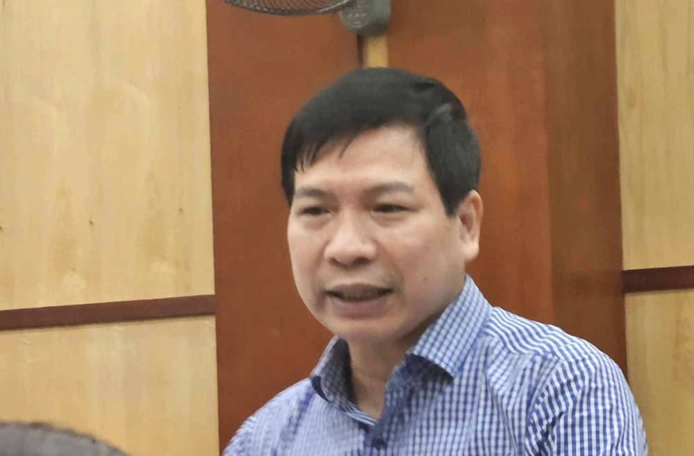 Giám đốc Sở GD-ĐT tỉnh Thanh Hóa ông Trần Văn Thức thông tin vụ nữ hiệu trưởng bị tố bớt xén ở TP Thanh Hóa. Giám đốc Sở GD-ĐT Thanh Hóa nói về vụ hiệu trưởng bị tố bớt xét tiền ăn bán trú -1.jpg
