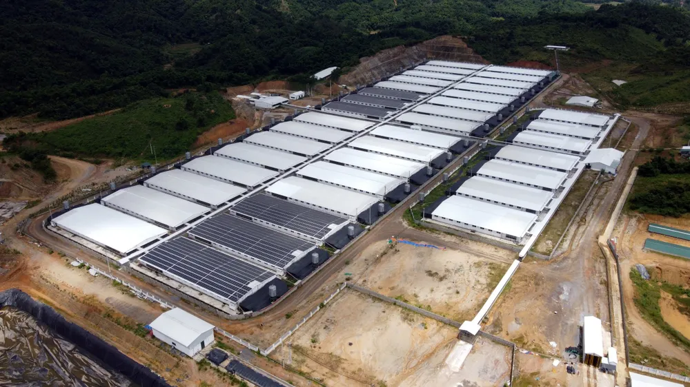 Toàn cảnh trang trại nuôi heo của Công ty Agri-Vina có địa chỉ ở xã Tân Phúc, huyện Lang Chánh, Thanh Hóa. Ảnh: ĐẶNG TRUNG Hàng ngàn người dân “sống chung” với mùi hôi thối từ trang trại nuôi heo - 4.jpg