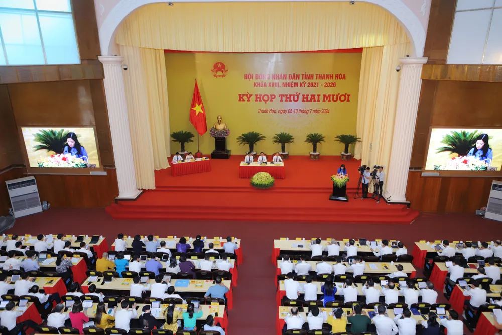 Kỳ họp thứ 20, HĐND tỉnh Thanh Hóa khoá XVIII, nhiệm kỳ 2021-2026 khai mạc sáng 8-7. Kỳ họp HĐND tỉnh Thanh Hóa - Đỗ Minh Tuấn.jpg