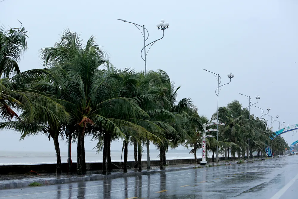 Biển Hải Tiến khách sạn nhà hàng đóng cửa gia cố trước giờ siêu bão Yagi đổ bộ - 1.JPG