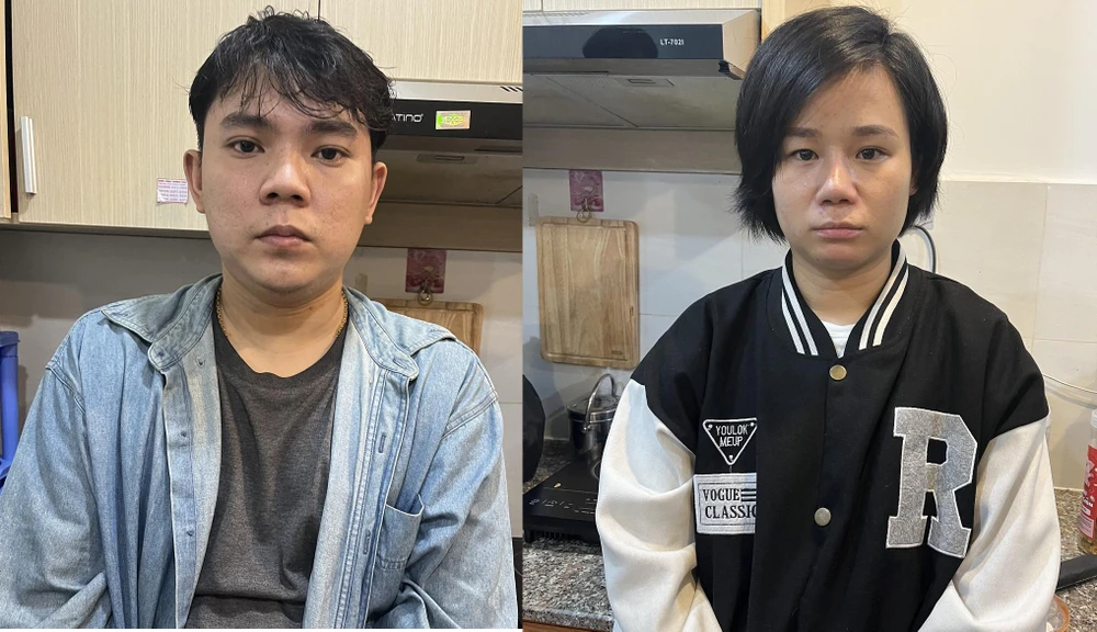 Phạm Lý Hùng và Phan Thị Bạc. Ảnh: CA