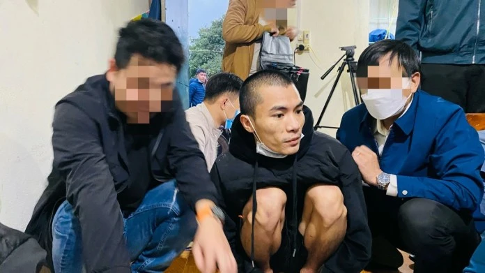 Trần Đức Long thời điểm bị bắt giữ. Ảnh: C.A