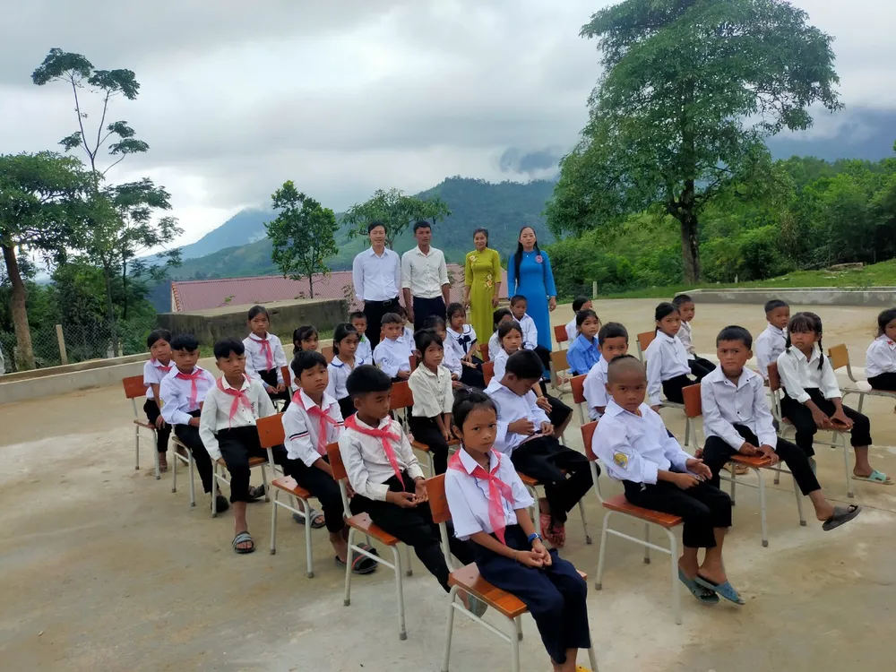 Lễ khai giảng diễn ra trong điều kiện thời tiết thuận lợi, dịu mát. Ảnh: GVCC