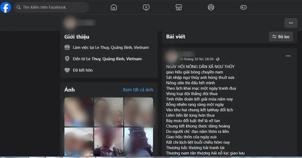 Ông L đăng thơ trên Facebook khiến nhóm người cùng xã cảm thấy bị xúc phạm. Ảnh: Chụp màn hình Nhóm người hành hung người đàn ông đăng thơ trên Facebook khai gì ?