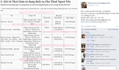 Thue nguoi yeu Valentine, coi chung that gia lan lon