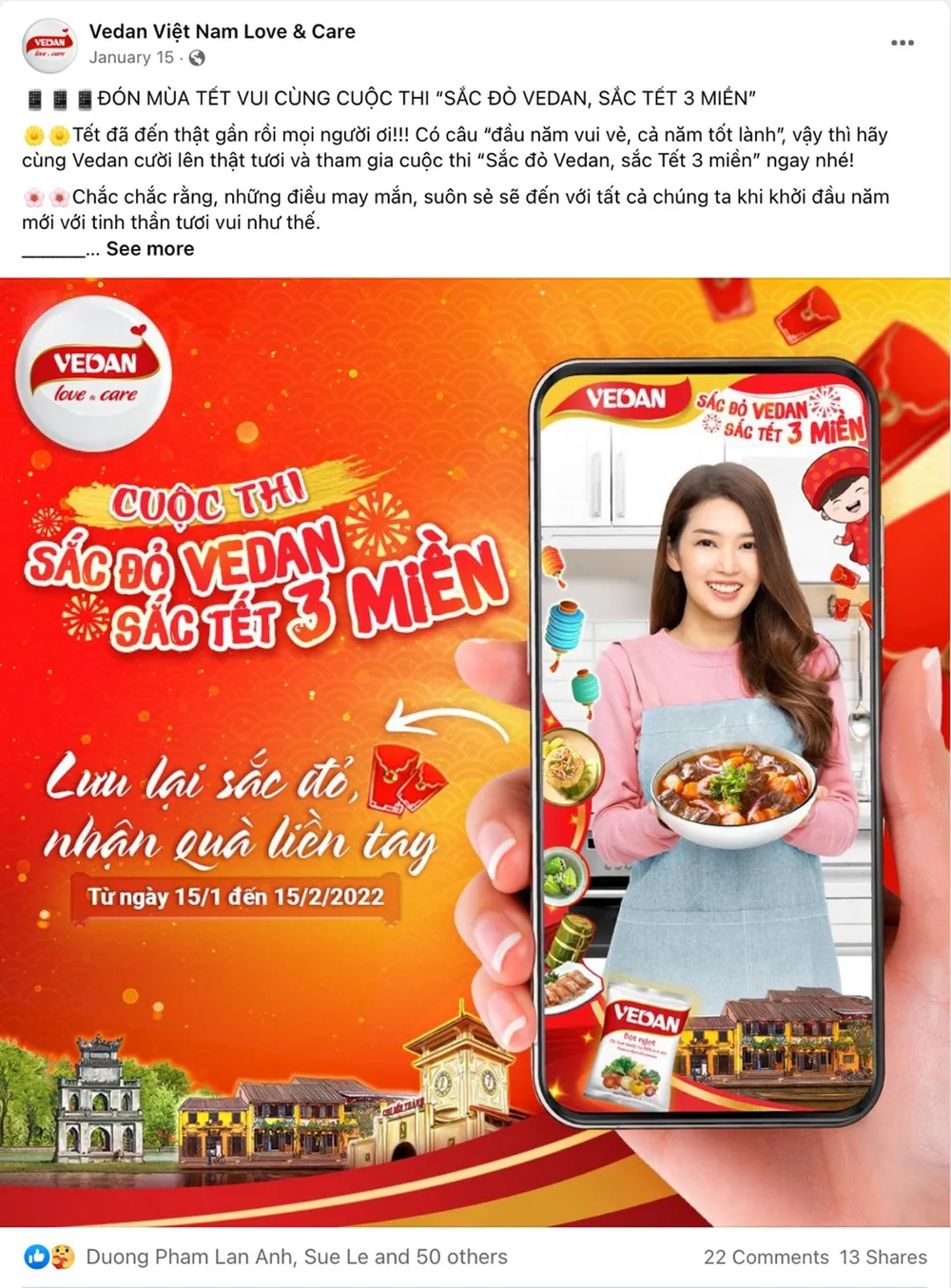 Hình ảnh hội thi trên fanpage nội bộ Vedan Việt Nam Love & Care. Hình ảnh hội thi trên fanpage nội bộ Vedan Việt Nam Love & Care.